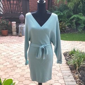 Sweater Dress Teal Large
